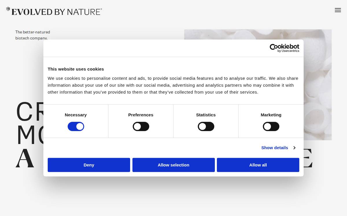 Evolvedbynature website preview