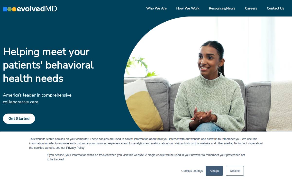 evolvedMD website preview