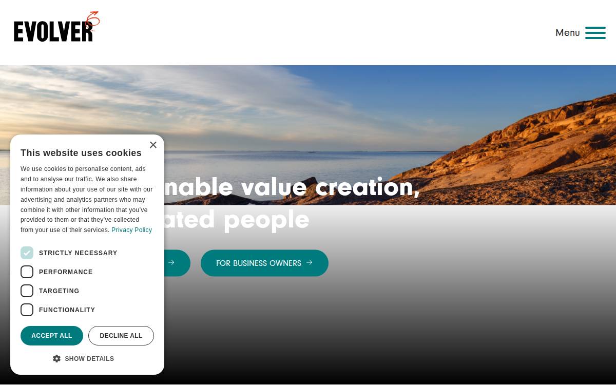 Evolver website preview