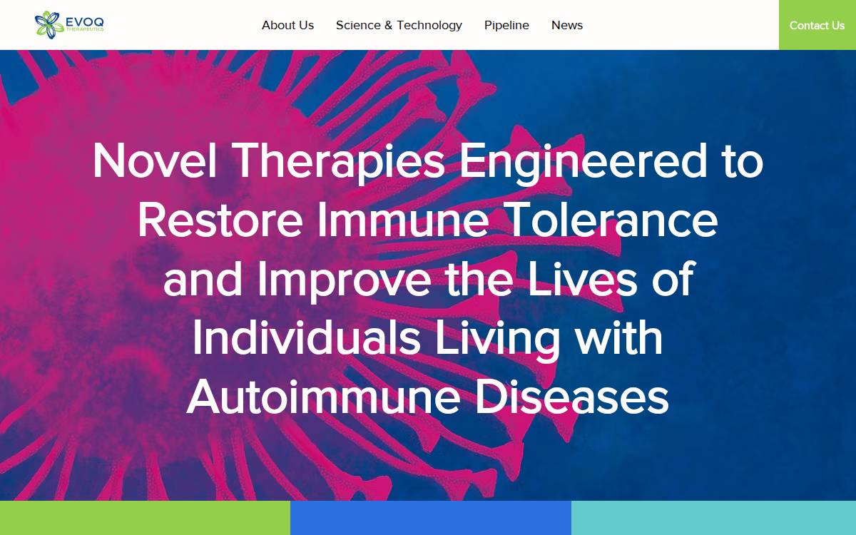 EVOQ Therapeutics website preview