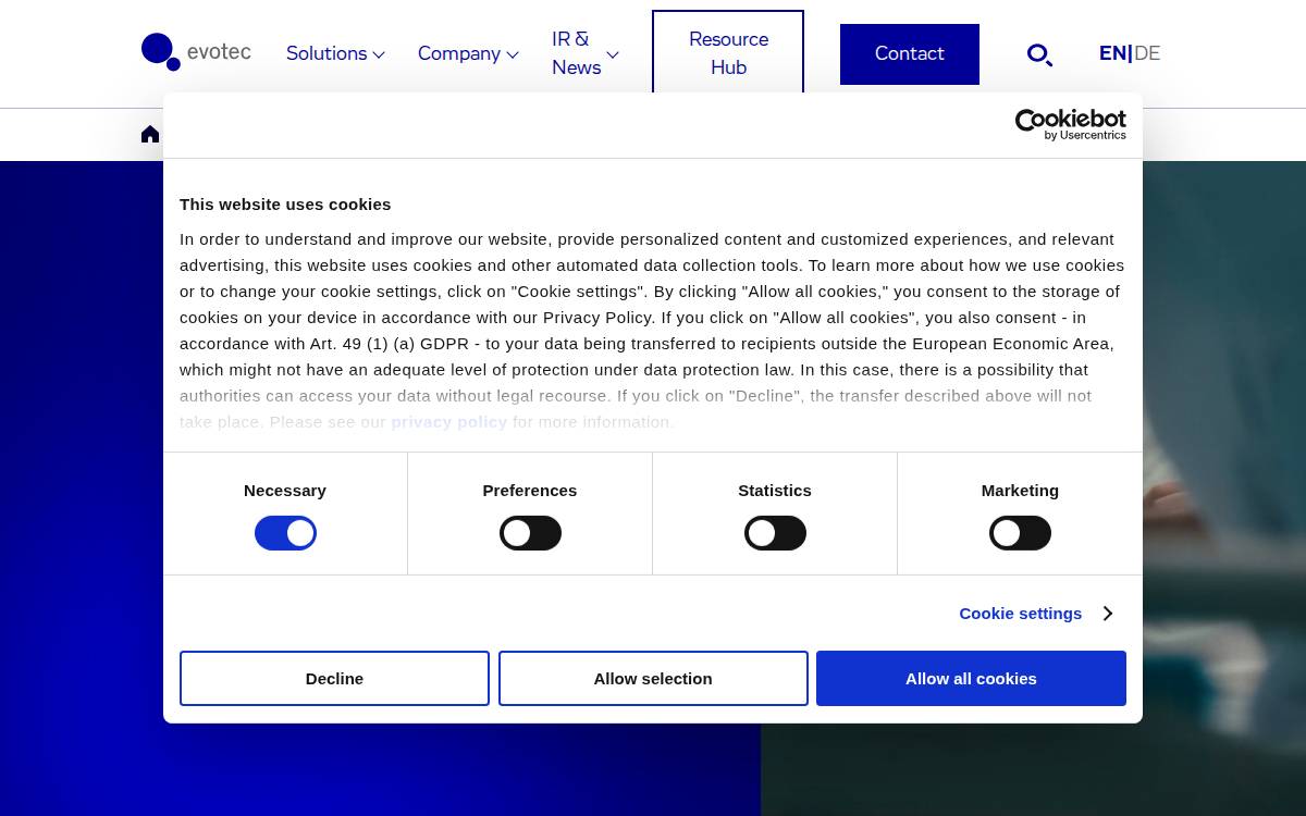 Evotec SE website preview
