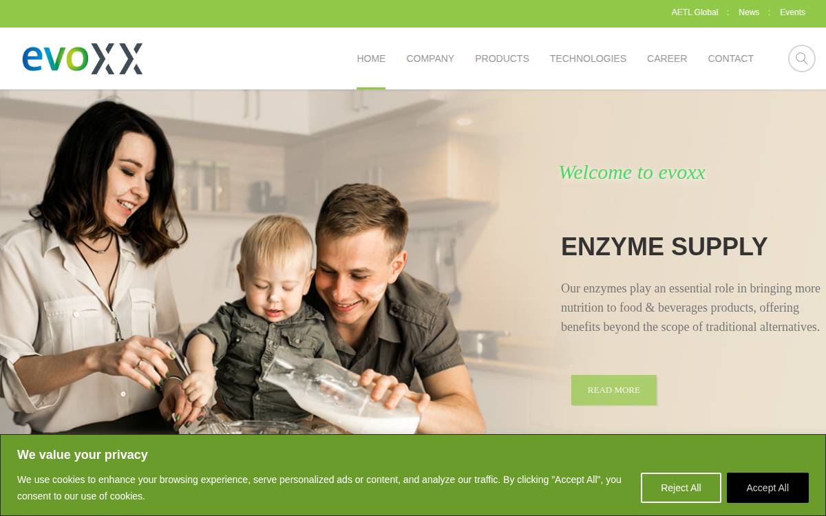 evoxx technologies website preview