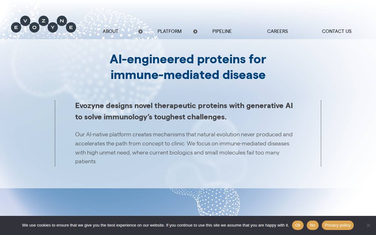 Evozyne website preview