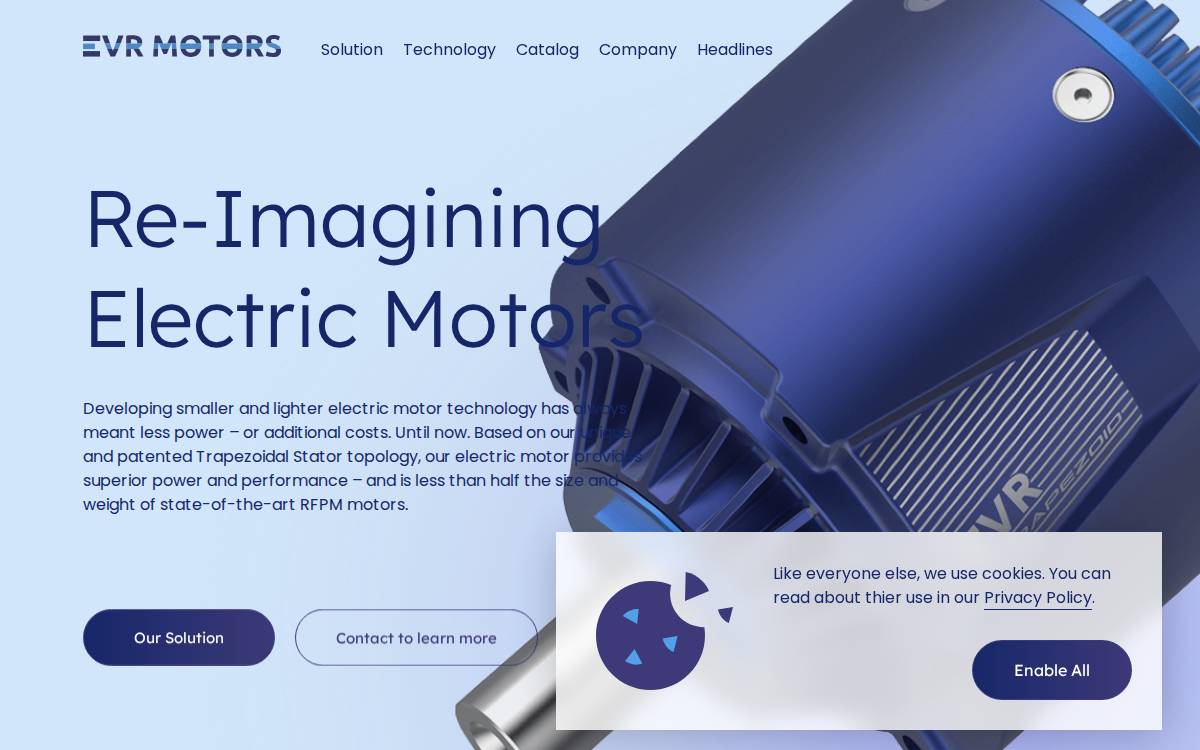 EVR Motors website preview