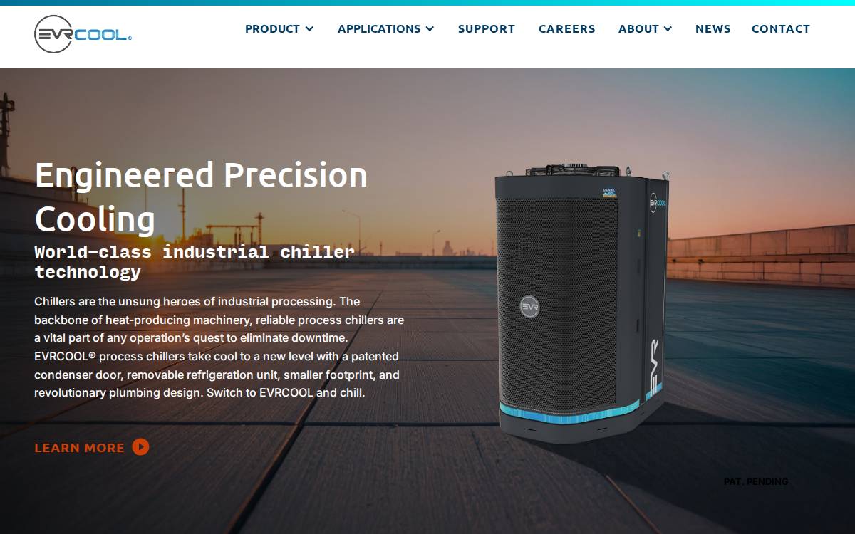 Evrcool website preview