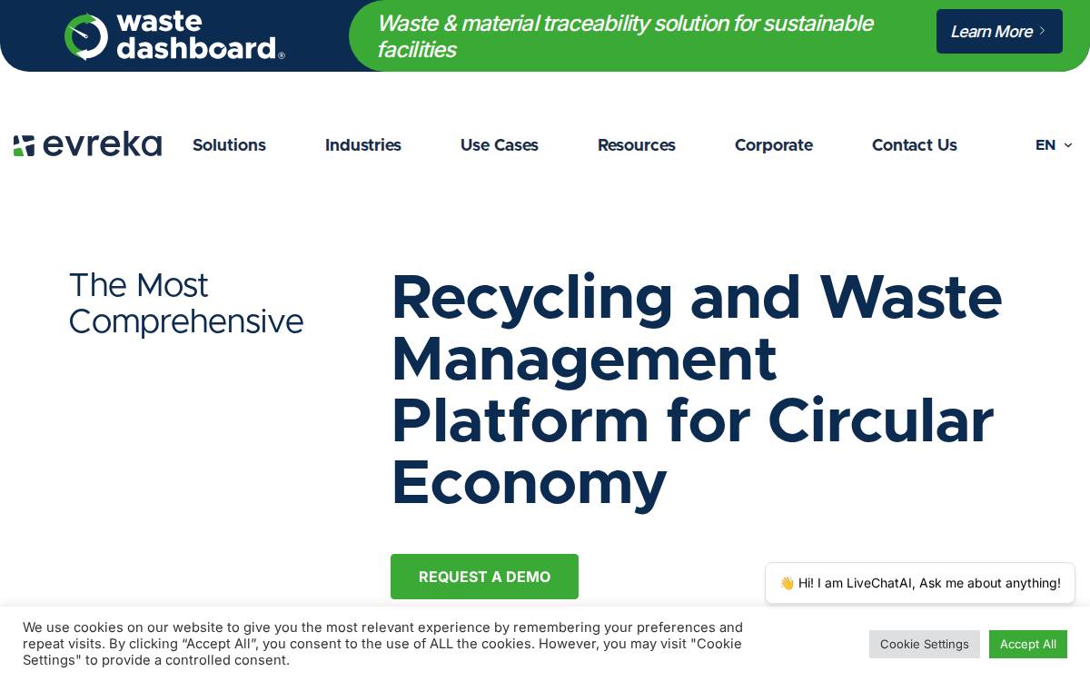 Evreka Home Page website preview