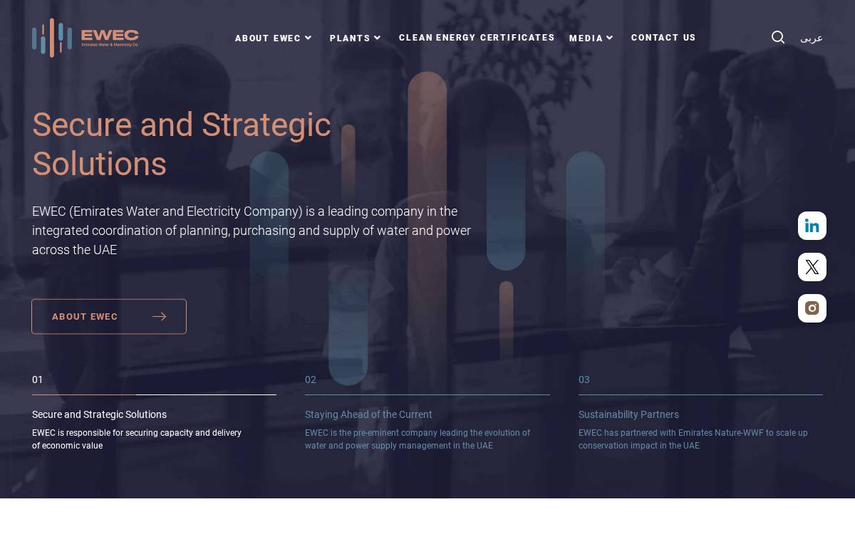 Ewec website preview