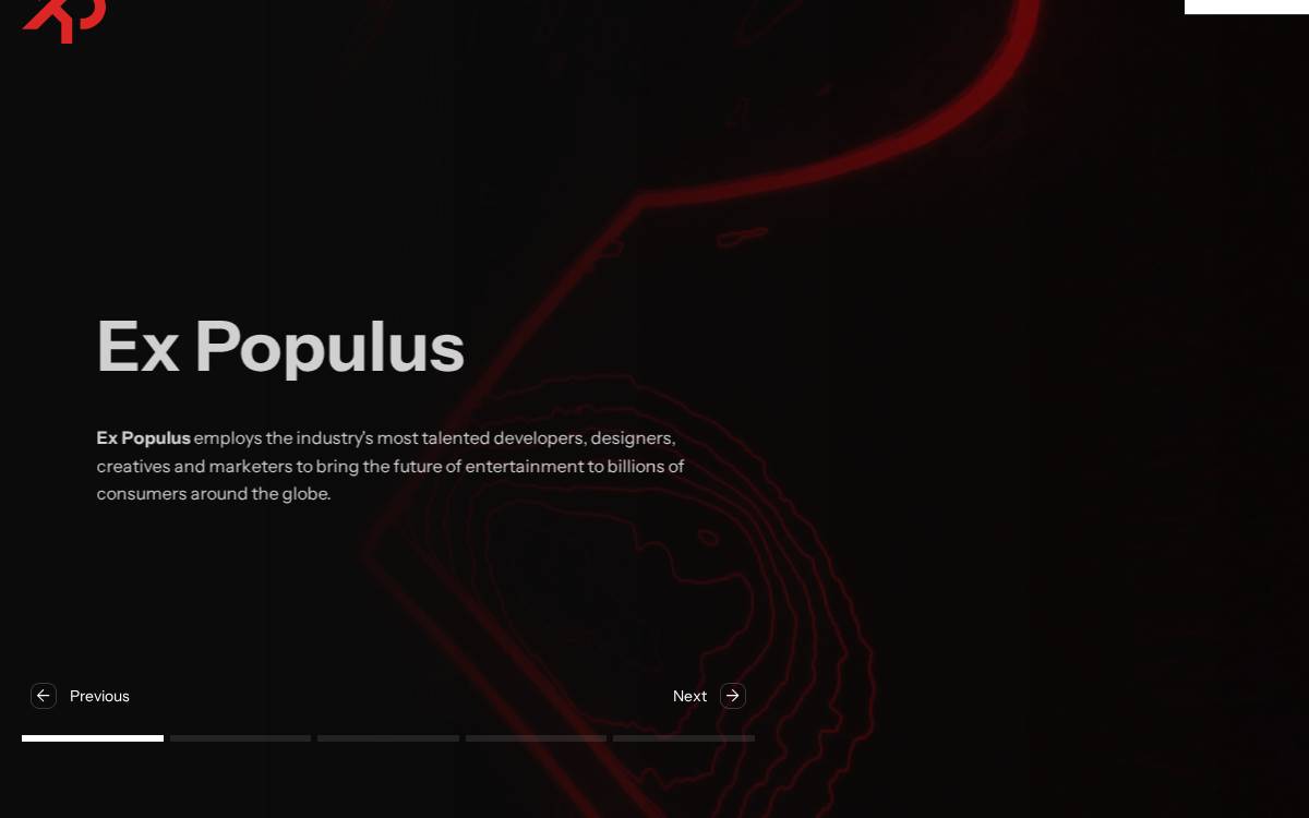 Ex Populus GameFi website preview