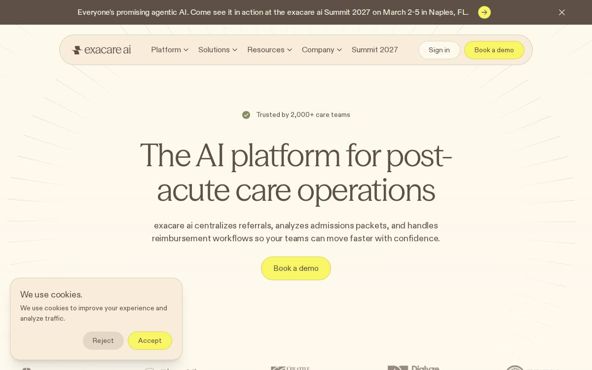 exacare ai website preview