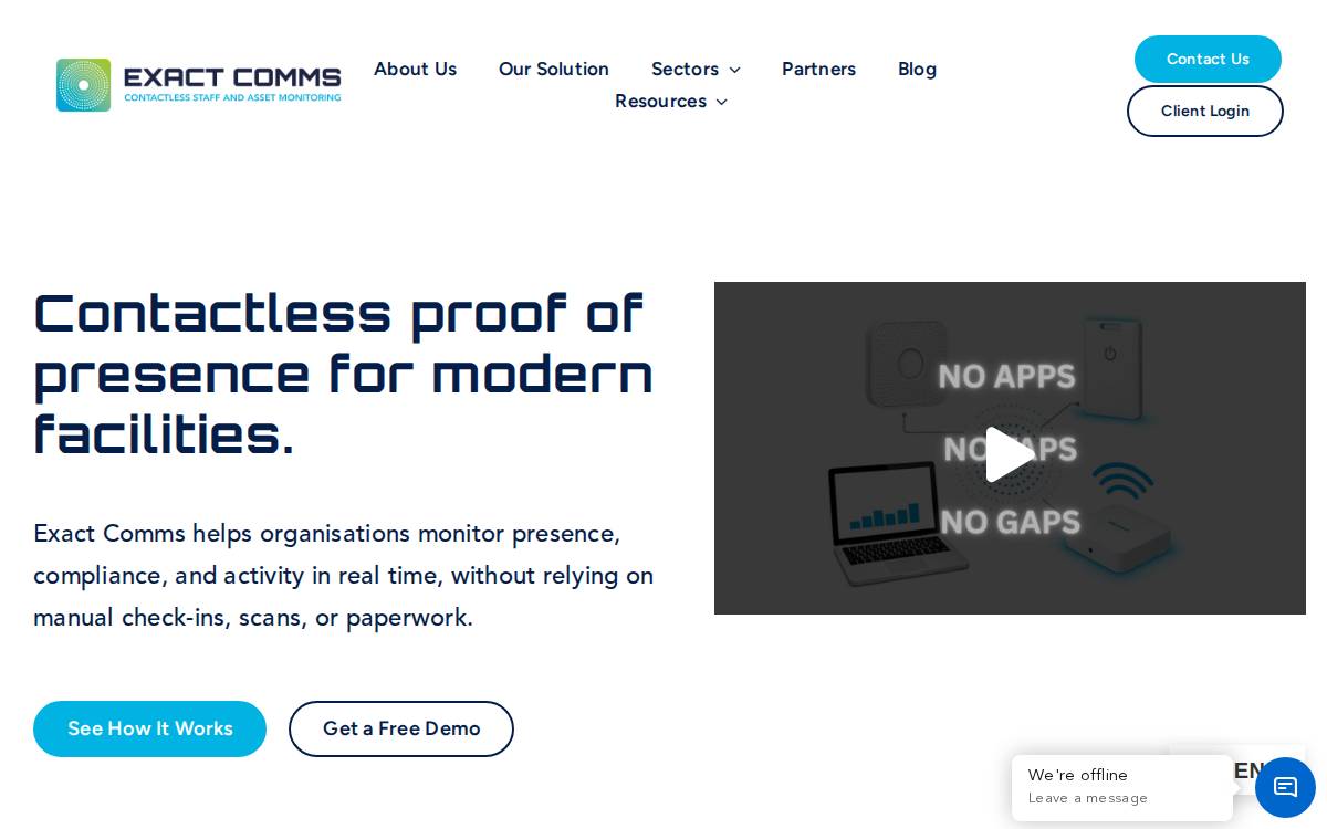 Exact Comms website preview