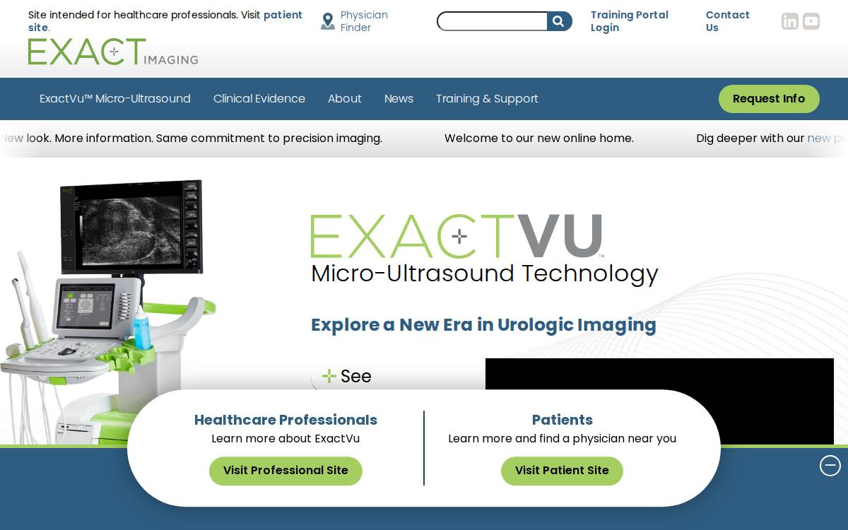 Exact Imaging website preview