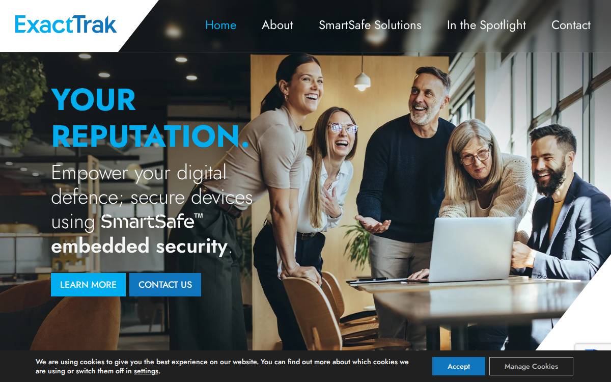 ExactTrak Seed website preview