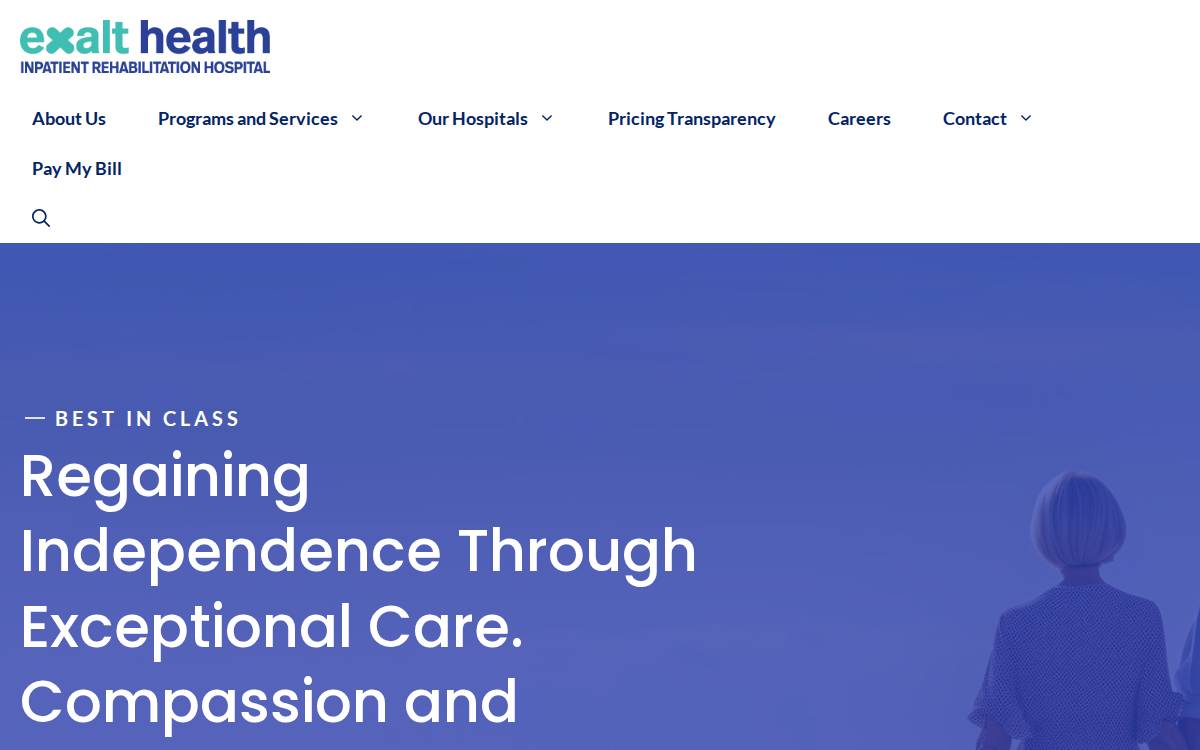Exalt Health, LLC website preview