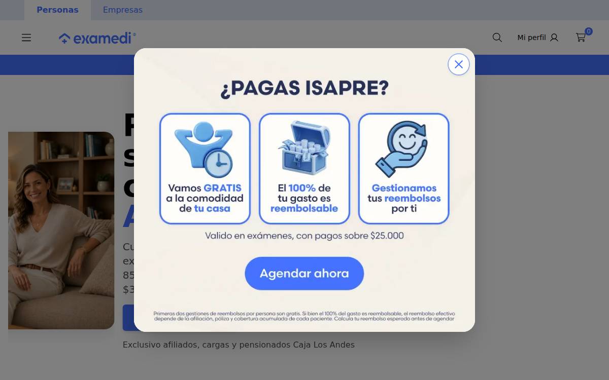 Examedi website preview