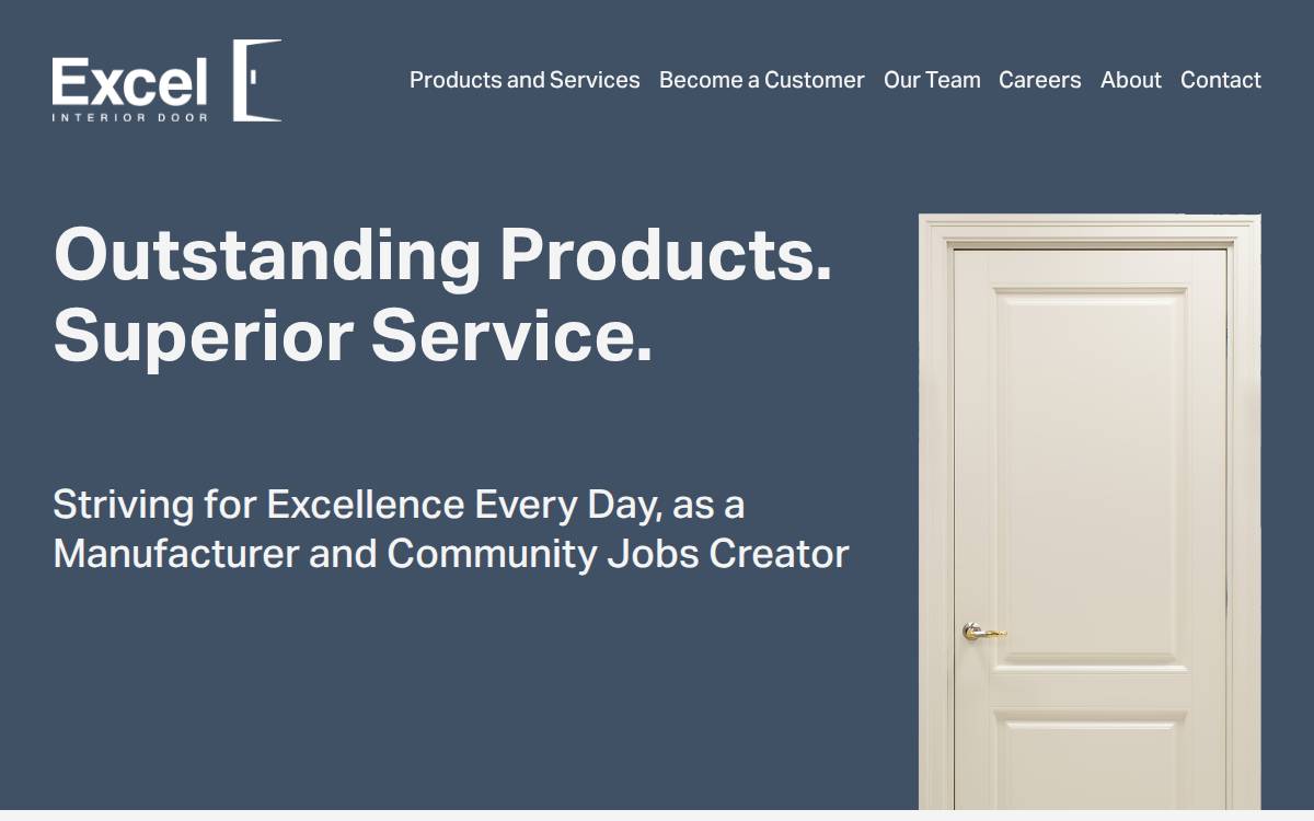 Excel Interior Door website preview