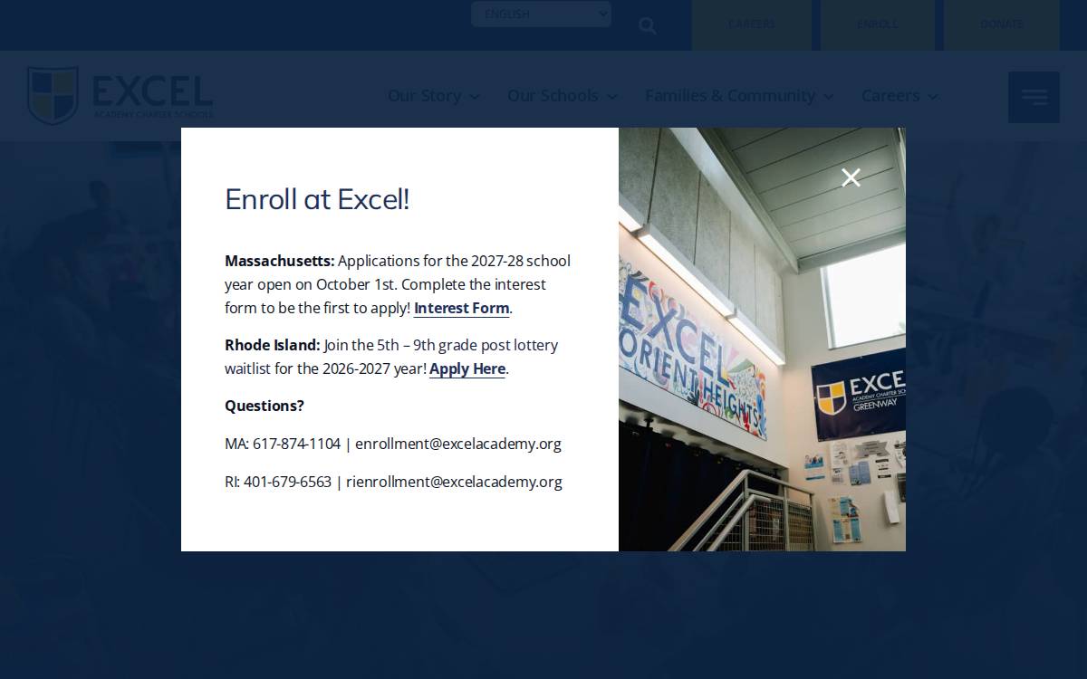 Excelacademy website preview