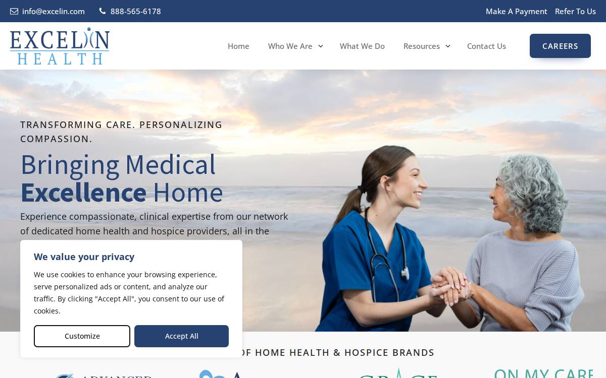 Excelin website preview