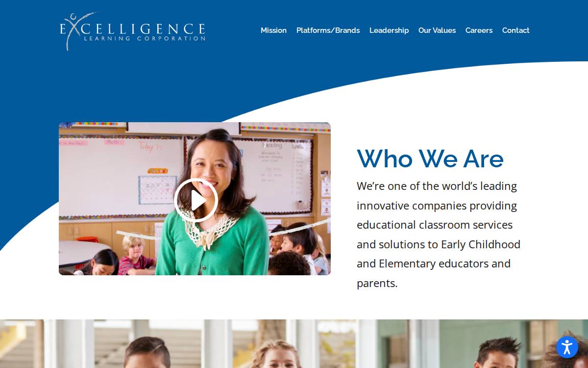 Excelligence Learning Corp website preview