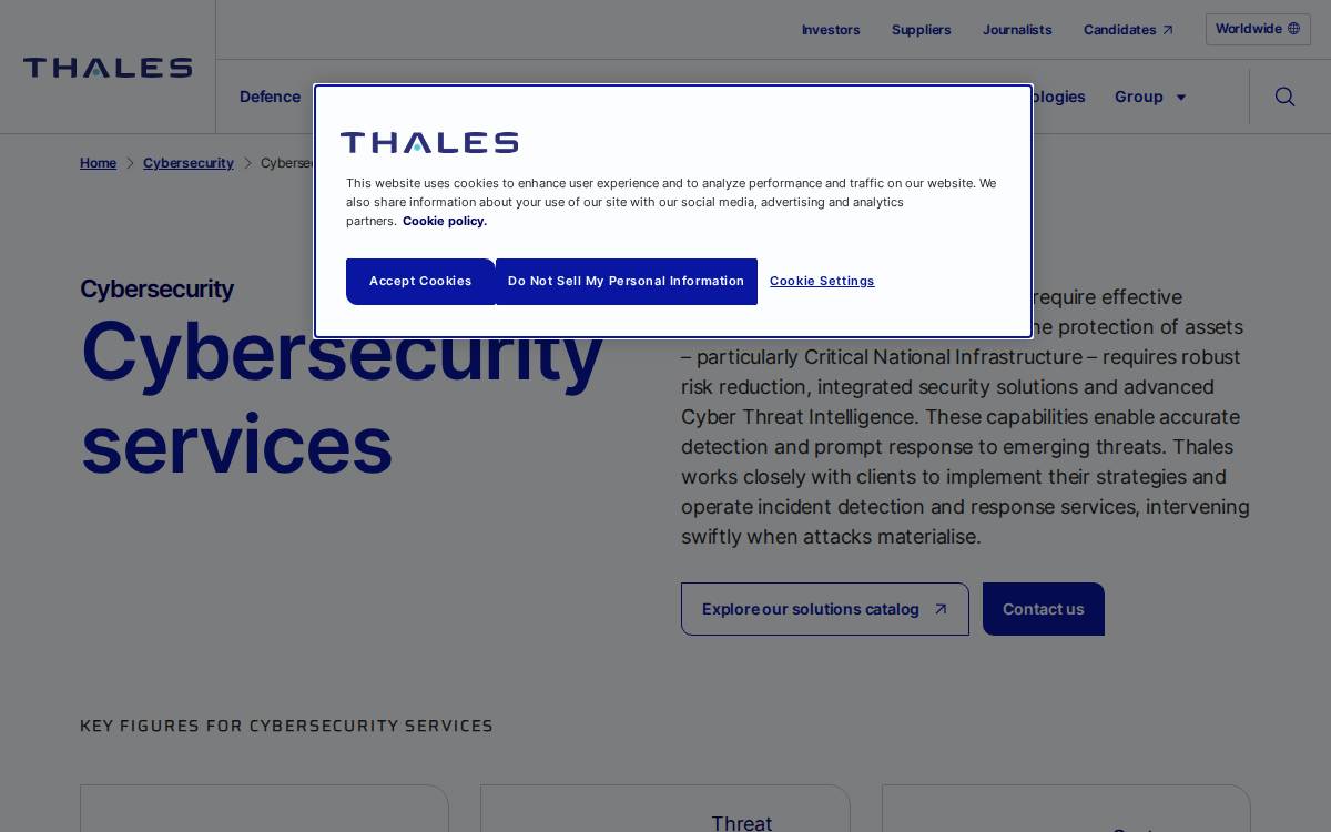 Excellium Services website preview