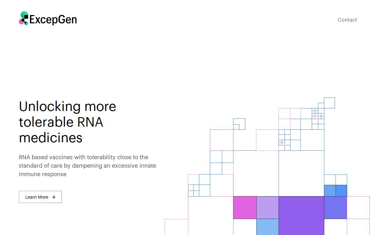 Excepgen website preview