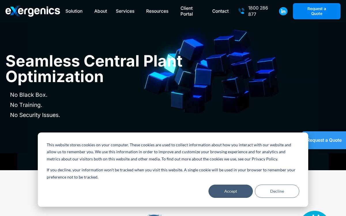 Exergenics website preview