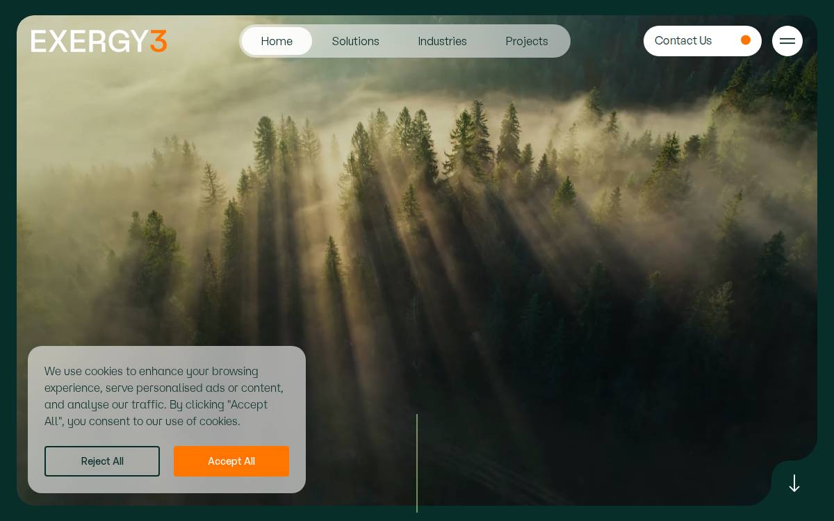 Exergy3 website preview
