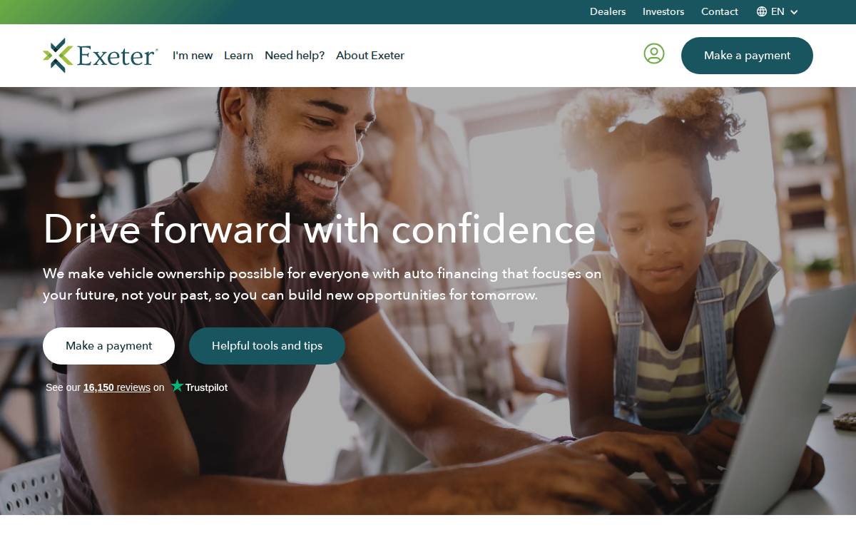 Exeter website preview