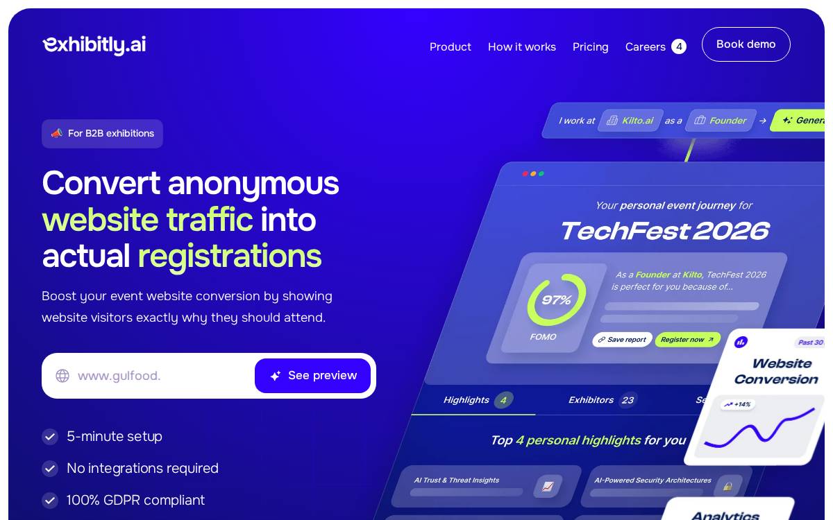Exhibitly website preview