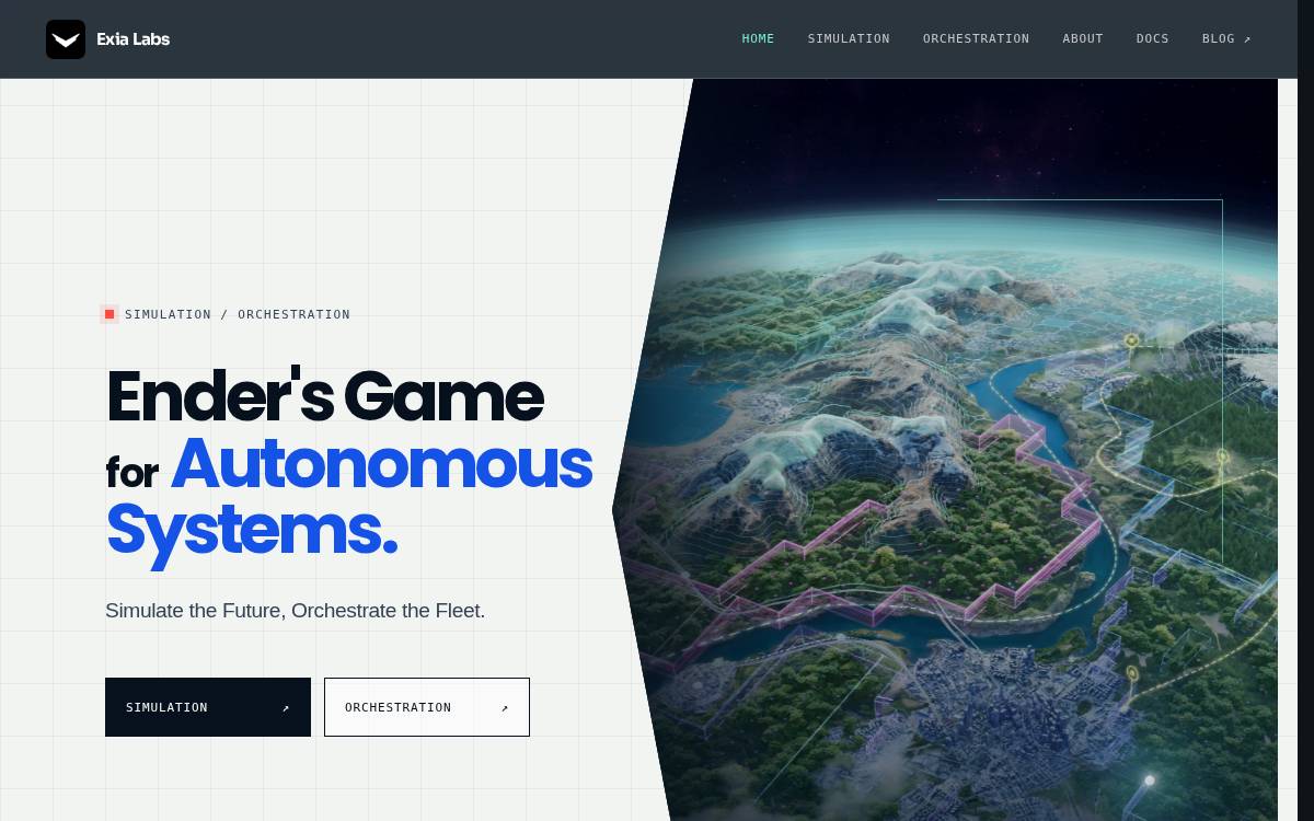 Exialabs website preview
