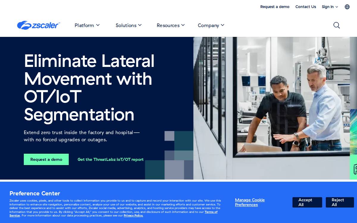 Exit Agentless Network Segmentation website preview