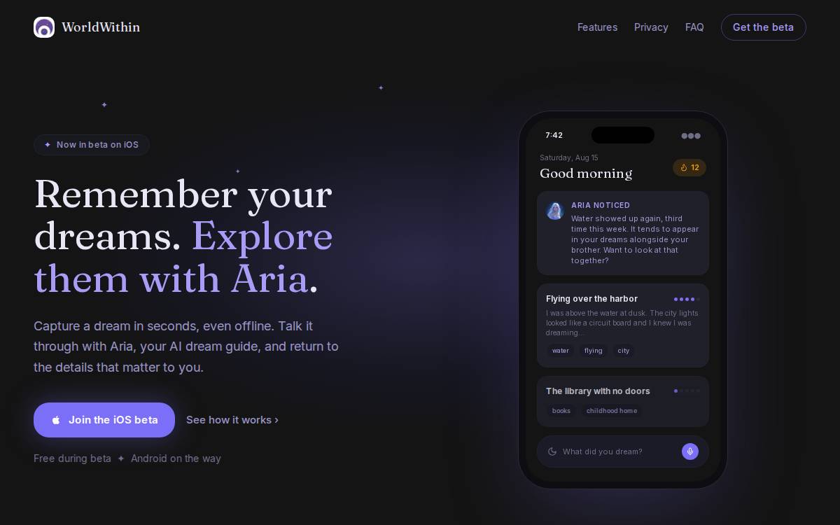 WorldWithin website preview