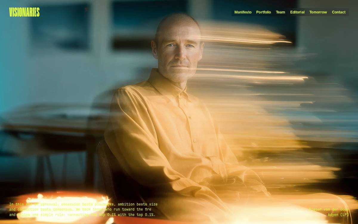 Exit Visionaries Club website preview