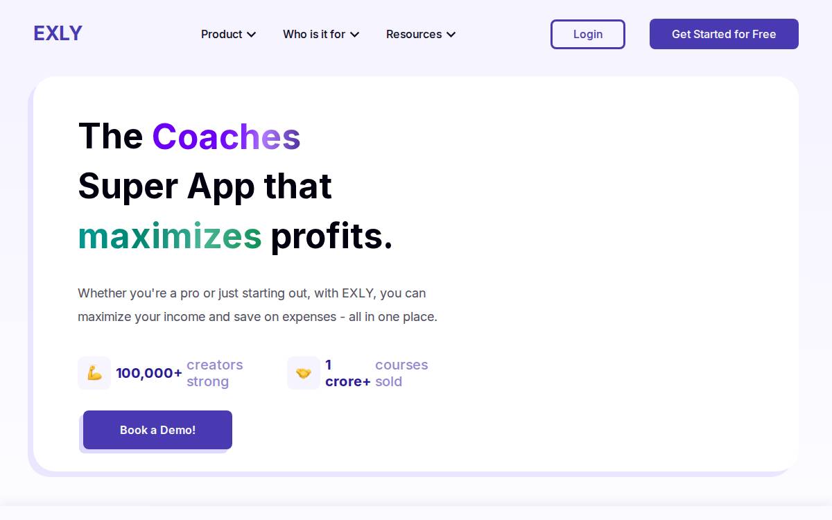Exly website preview