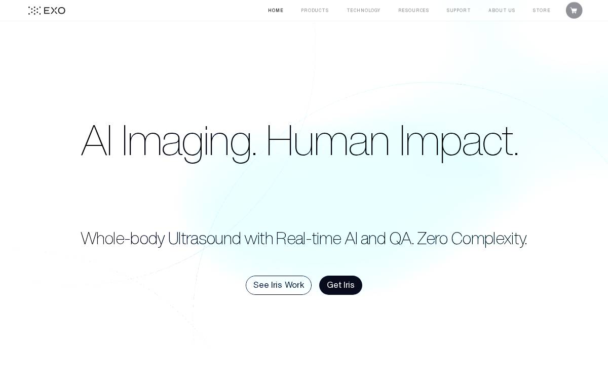 Exo Imaging website preview