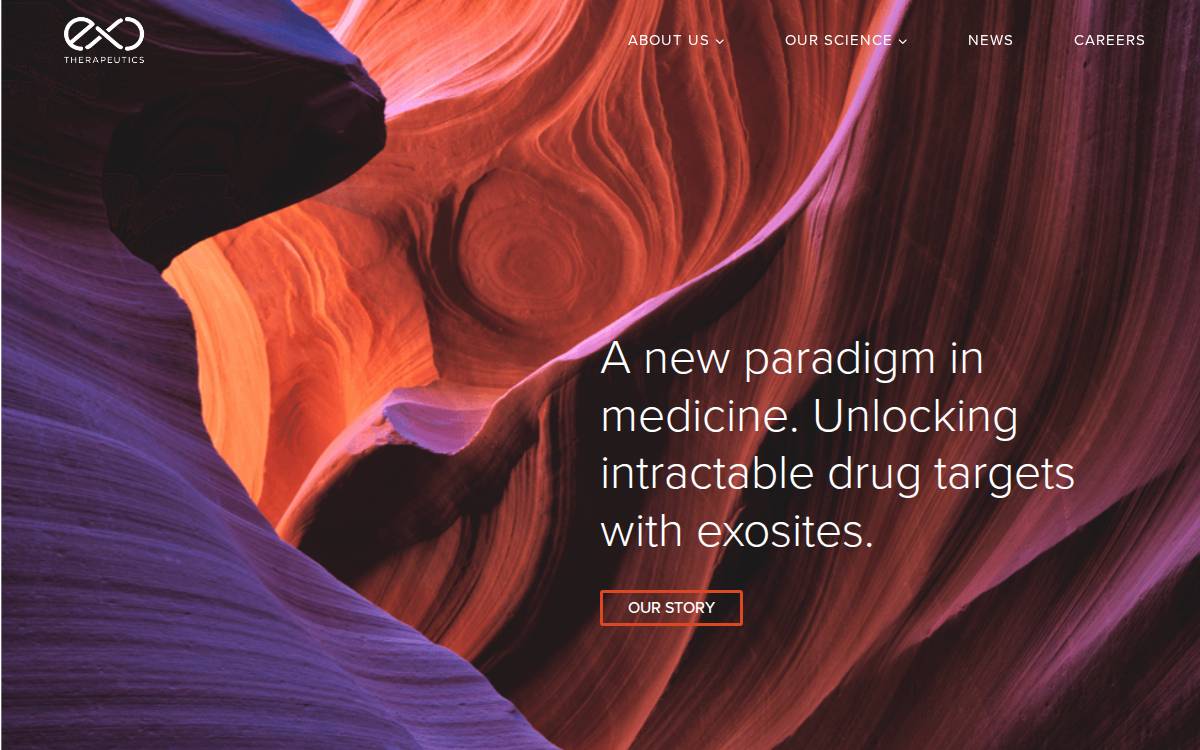 Exo Therapeutics website preview