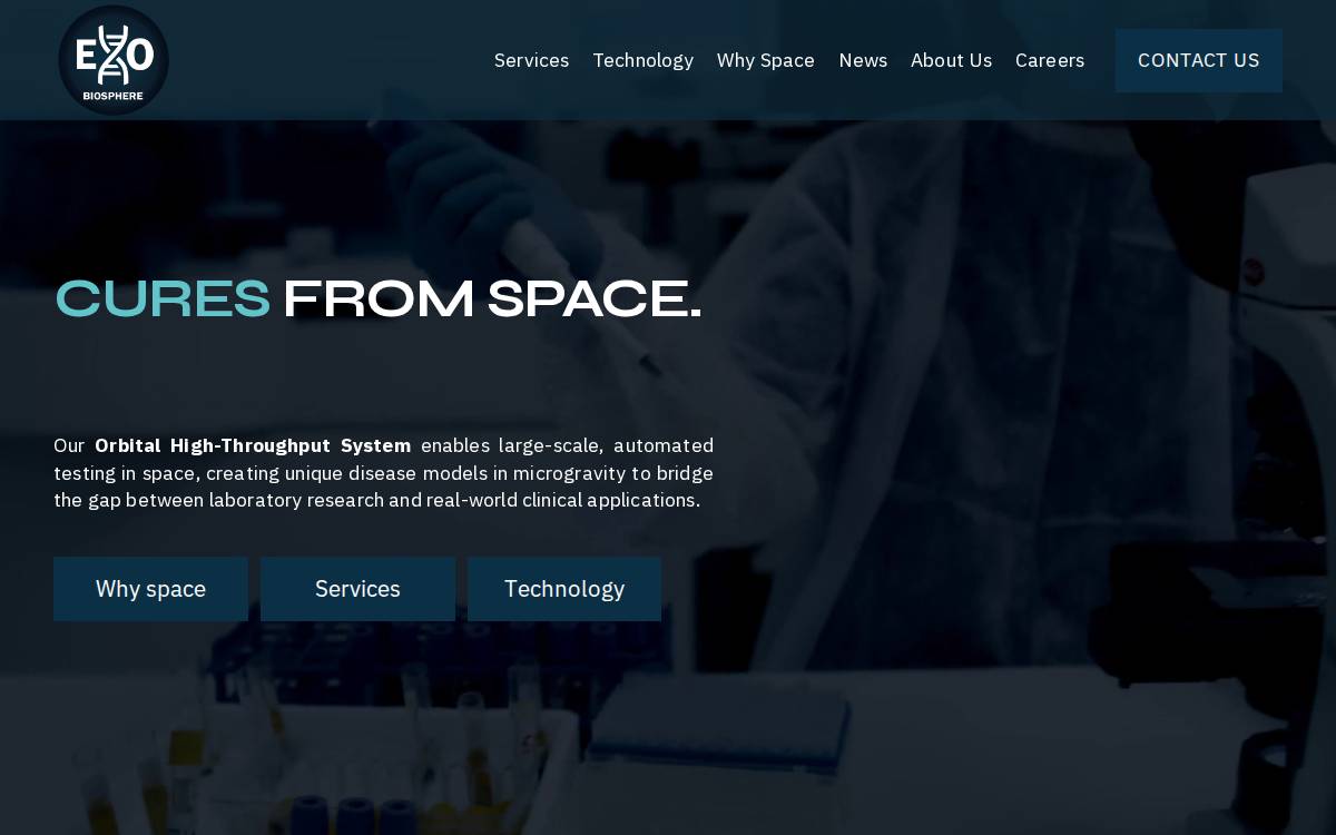 Exobiosphere website preview