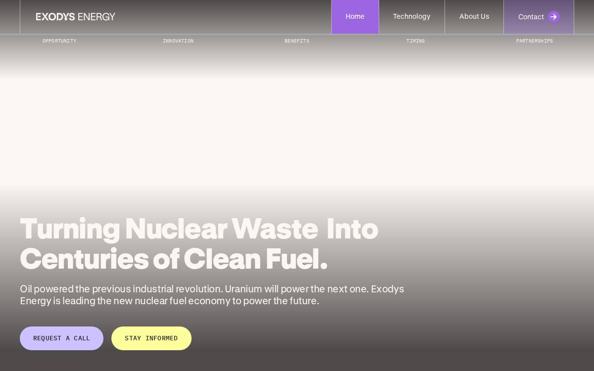 Exodys Energy website preview