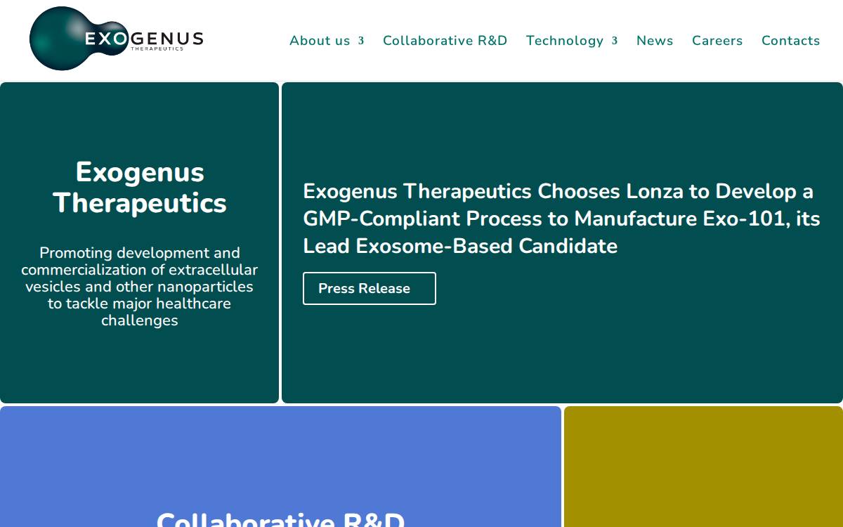 Exogenus T website preview