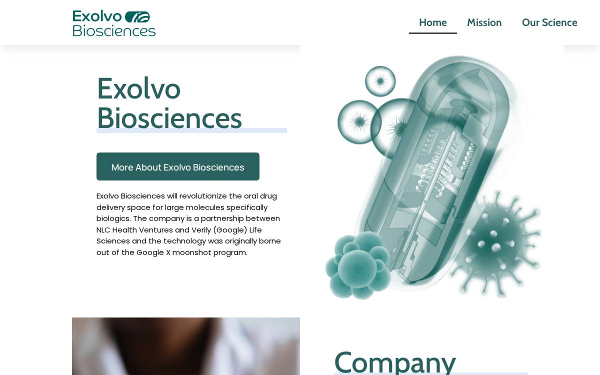 Exolvobio website preview
