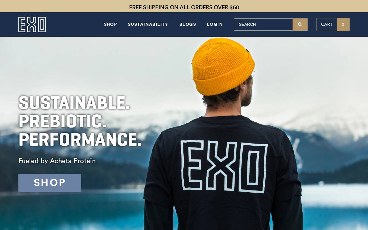 Exoprotein website preview