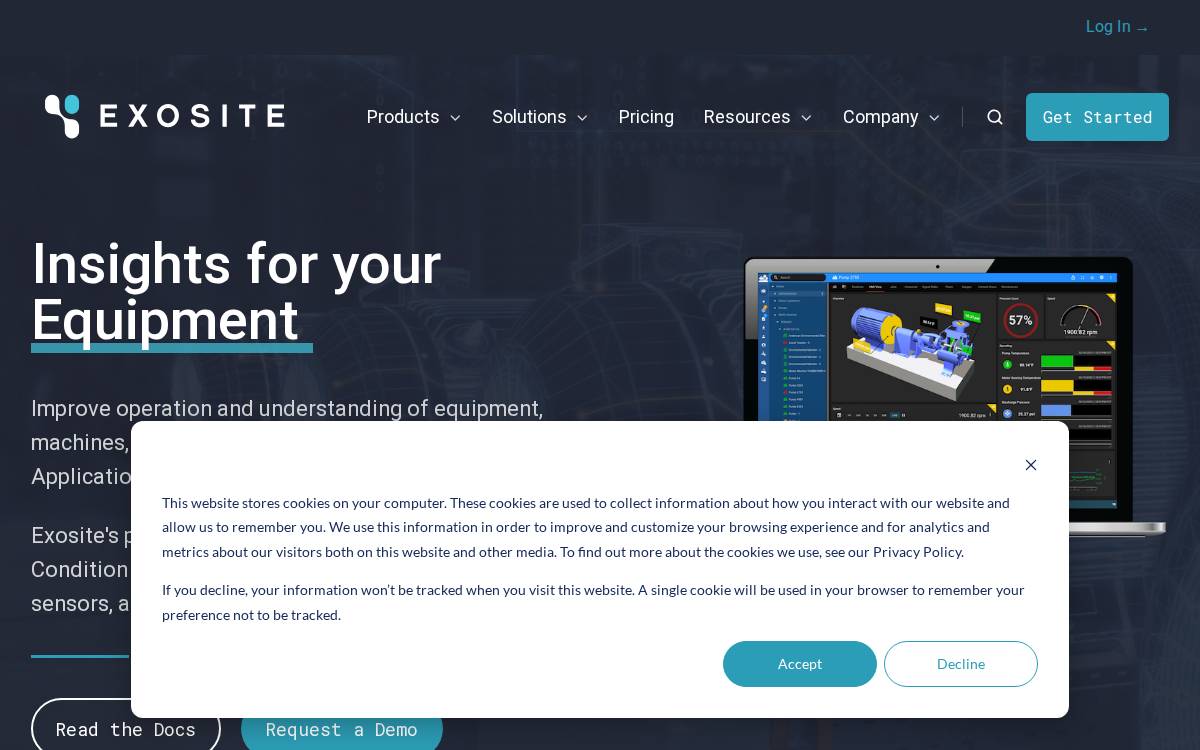 Exosite website preview