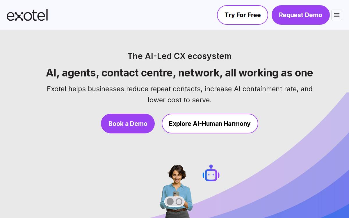 Exotel website preview