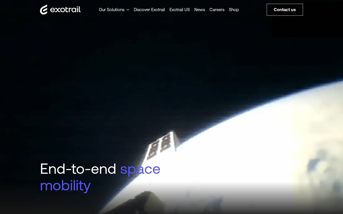 Exotrail website preview