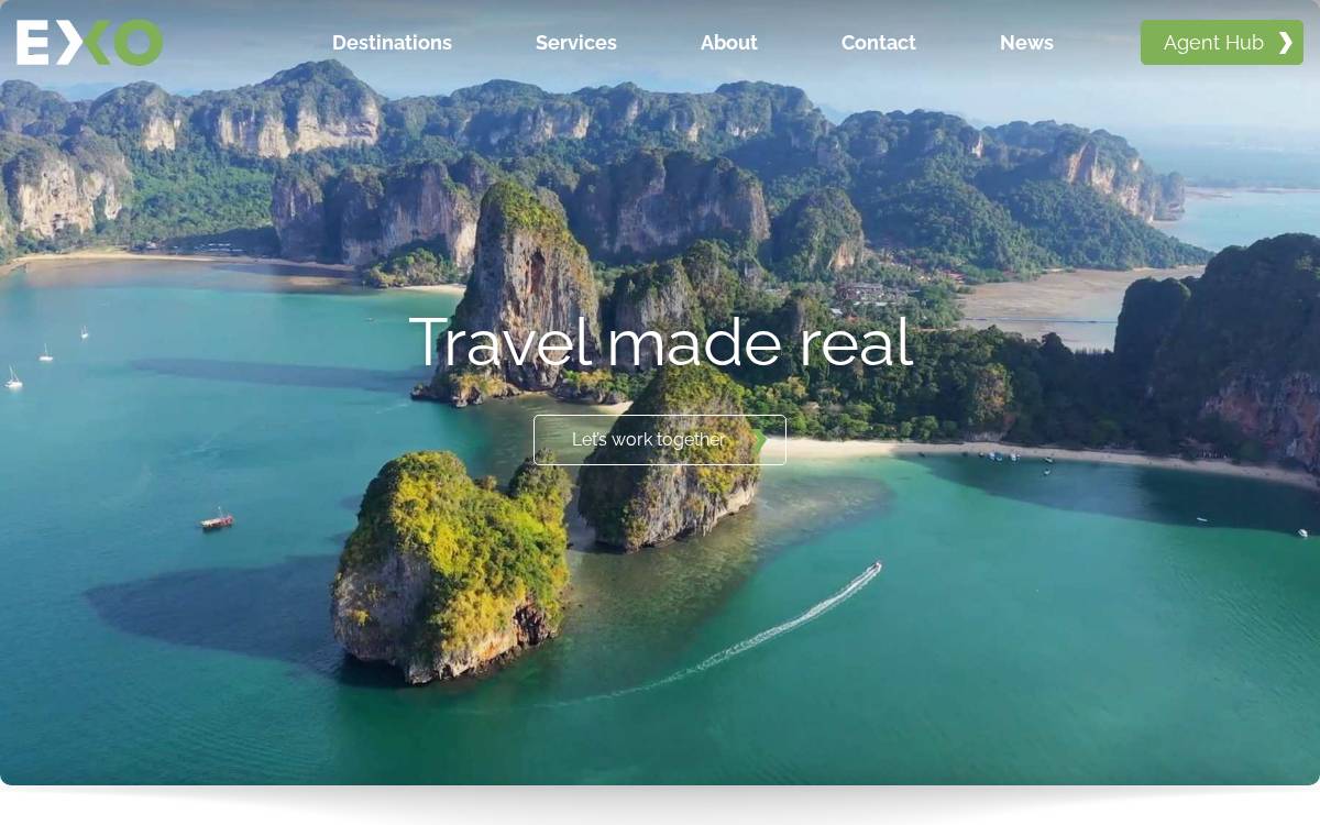 Exotravel website preview