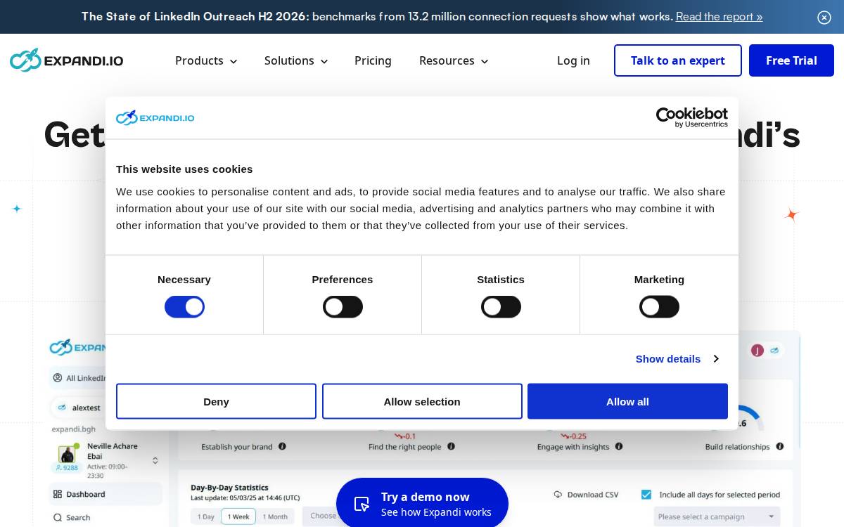 Expandi website preview