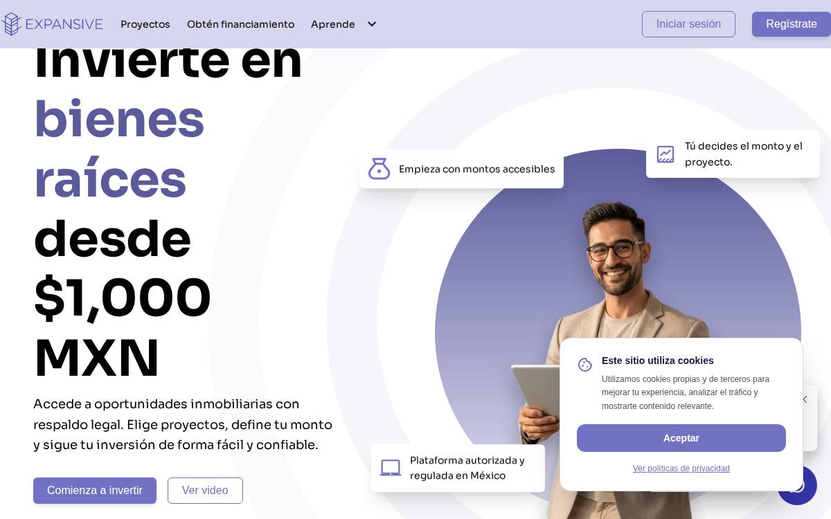 Expansive website preview
