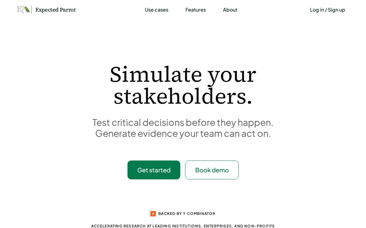 Expected Parrot website preview