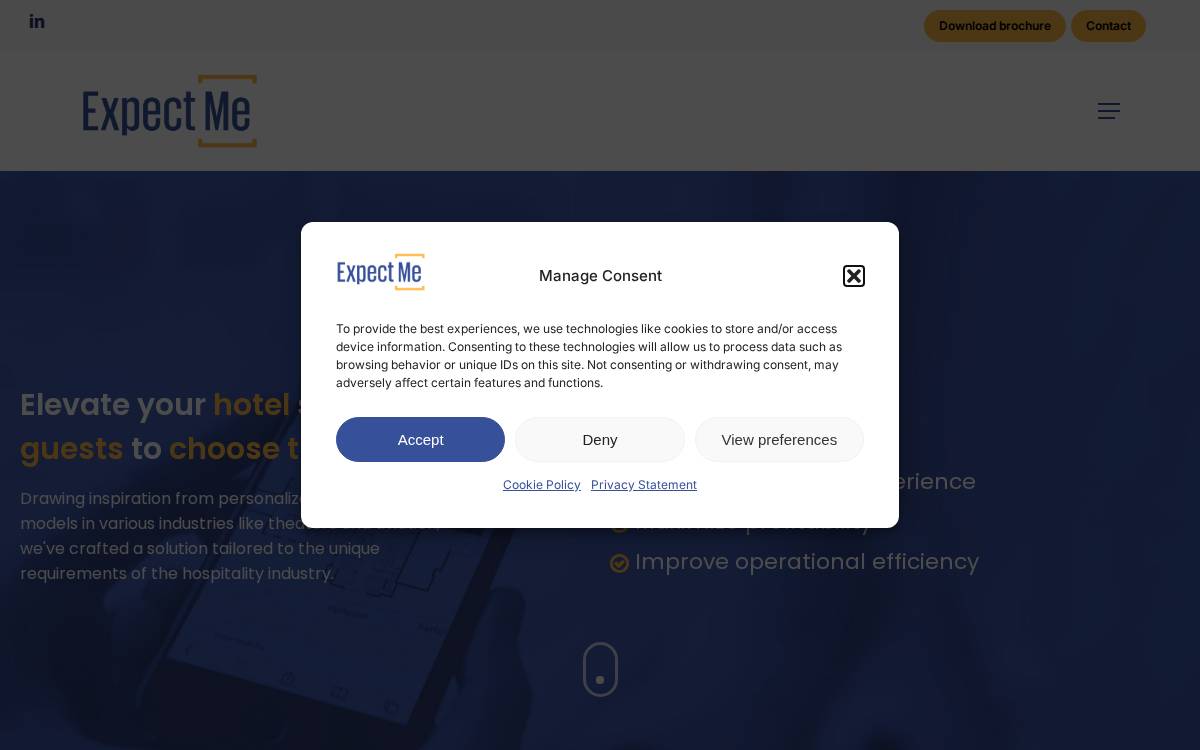 ExpectMe website preview