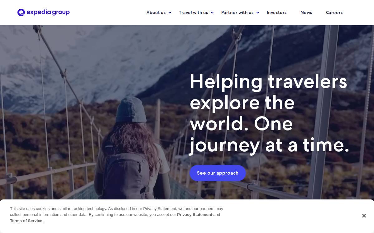 Expedia Group website preview