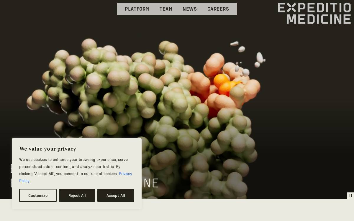 Expedition Medicines website preview